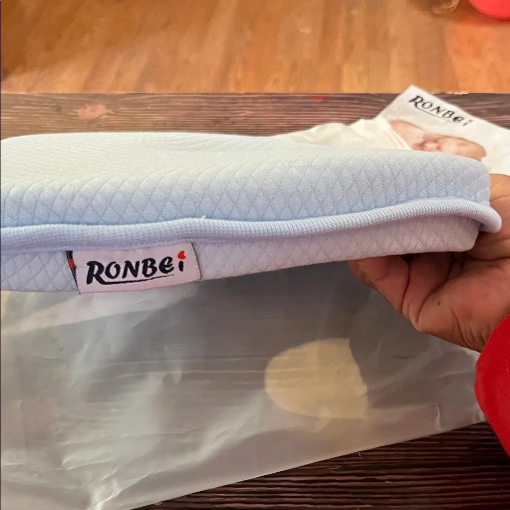 Memory Foam Baby Pillow - Soft  blue